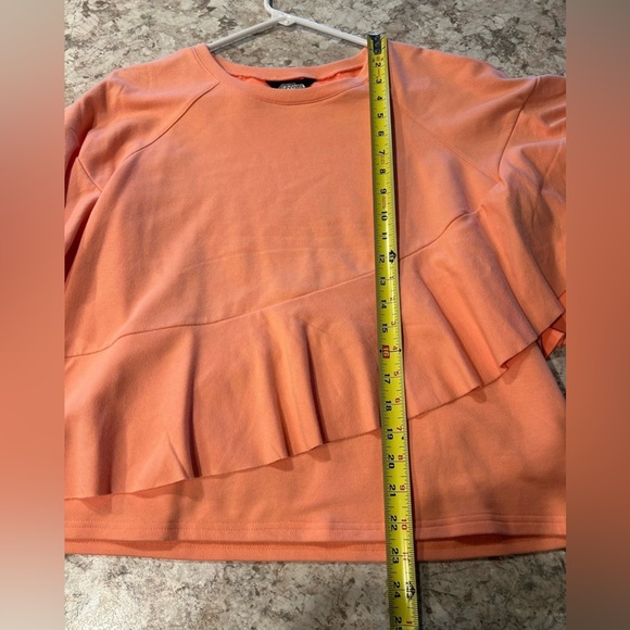 Women Project Runway Ruffle Sweatshirt Top Medium - Picture 6 of 8